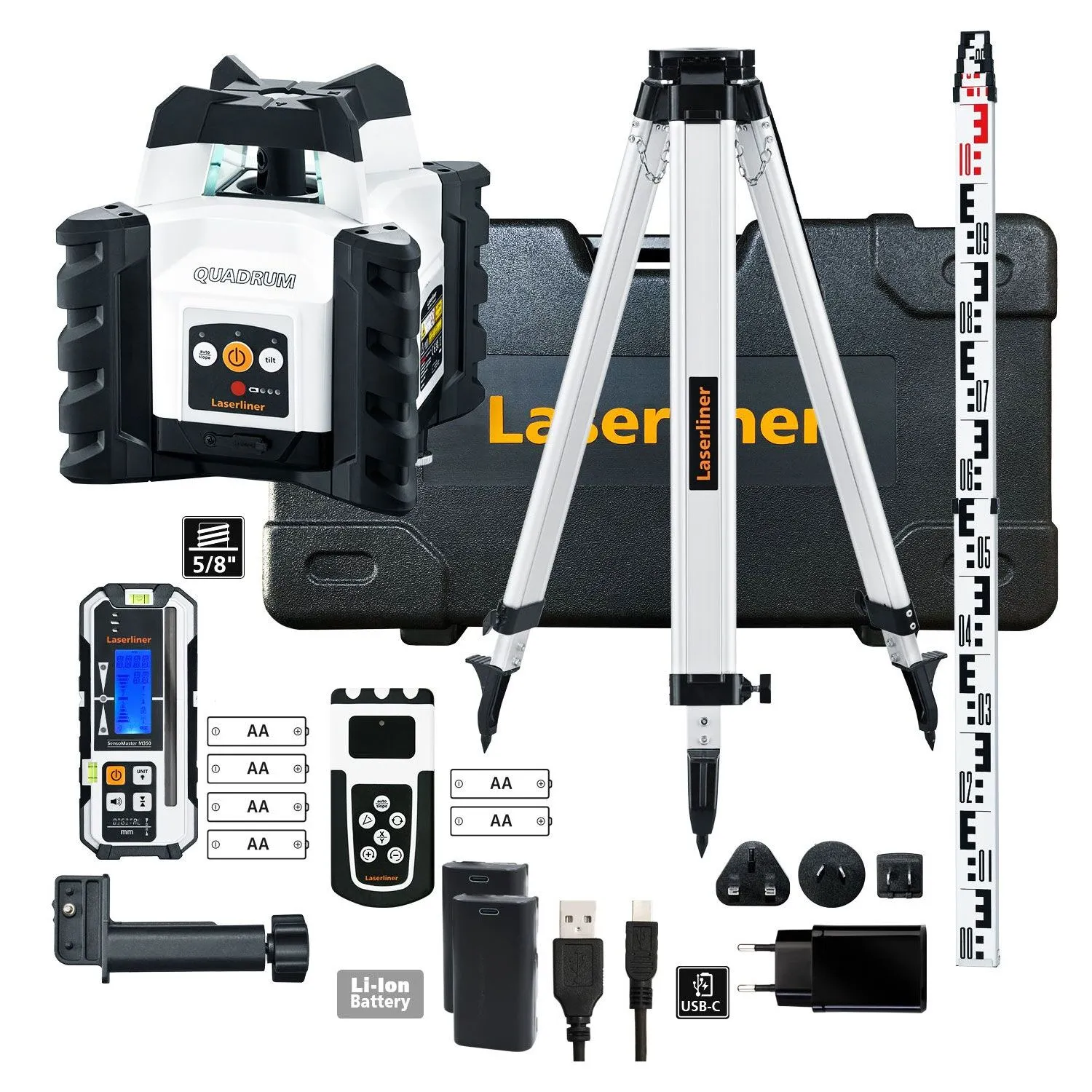 QuadrumCompact Laser-Level-Kit - Scope of Delivery