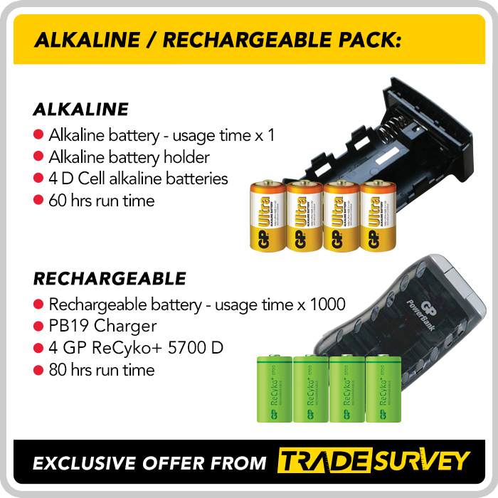 Leica A150 Alkaline Battery Tray Alkaline Pack for Rugby 600/800 Rotating Laser 