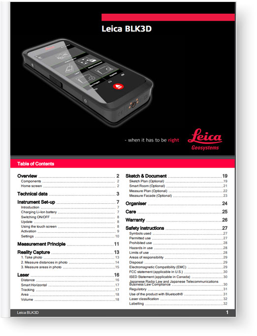 Leica BLK3D Manual