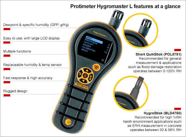 Protimeter L - features at a glance