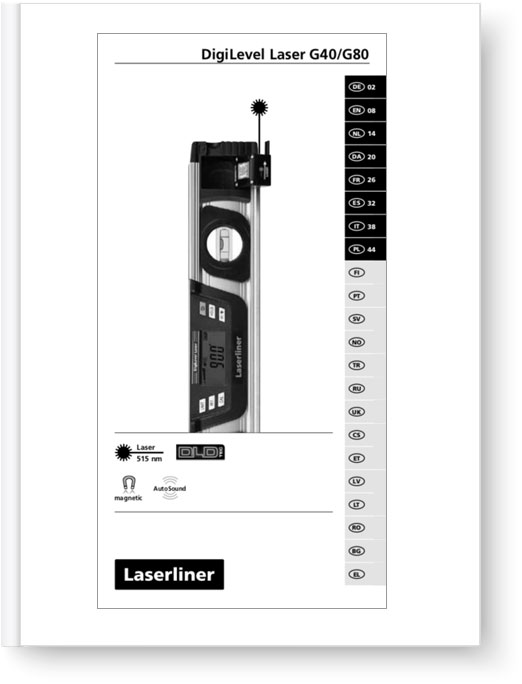 Laserliner DigiLevel Laser G40/G60 - Manual