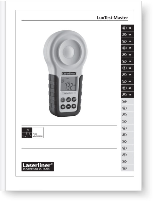 Laserliner LuxTest-Master - Manual