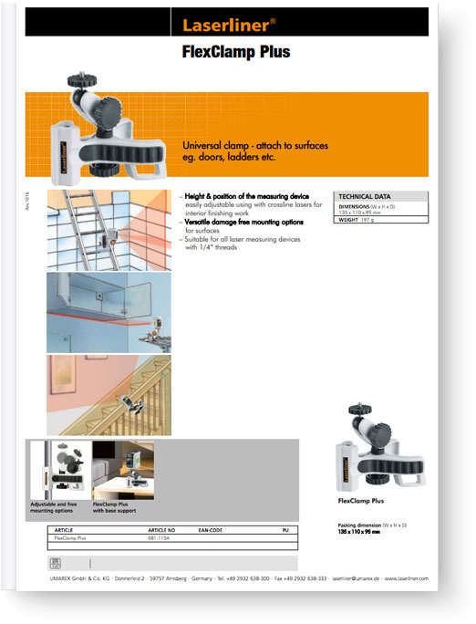 Laserliner FlexClamp - Data Sheet