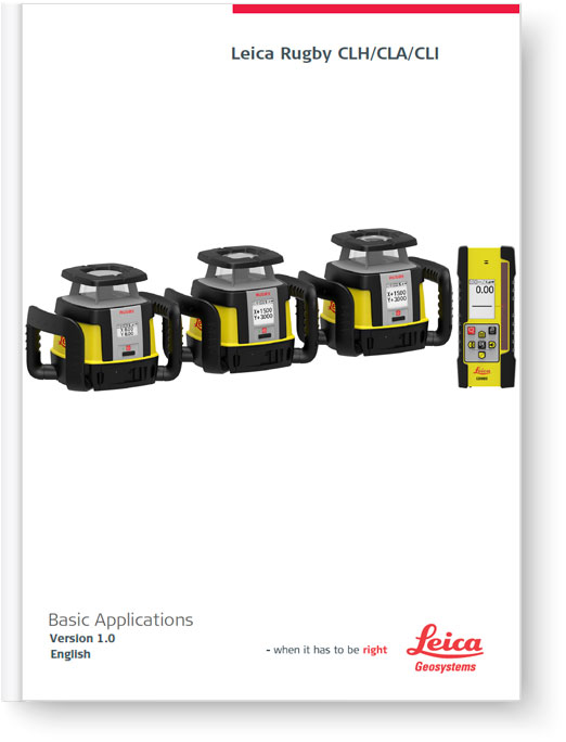 Leica Rugby CLH CLA CLI - Basic Applications