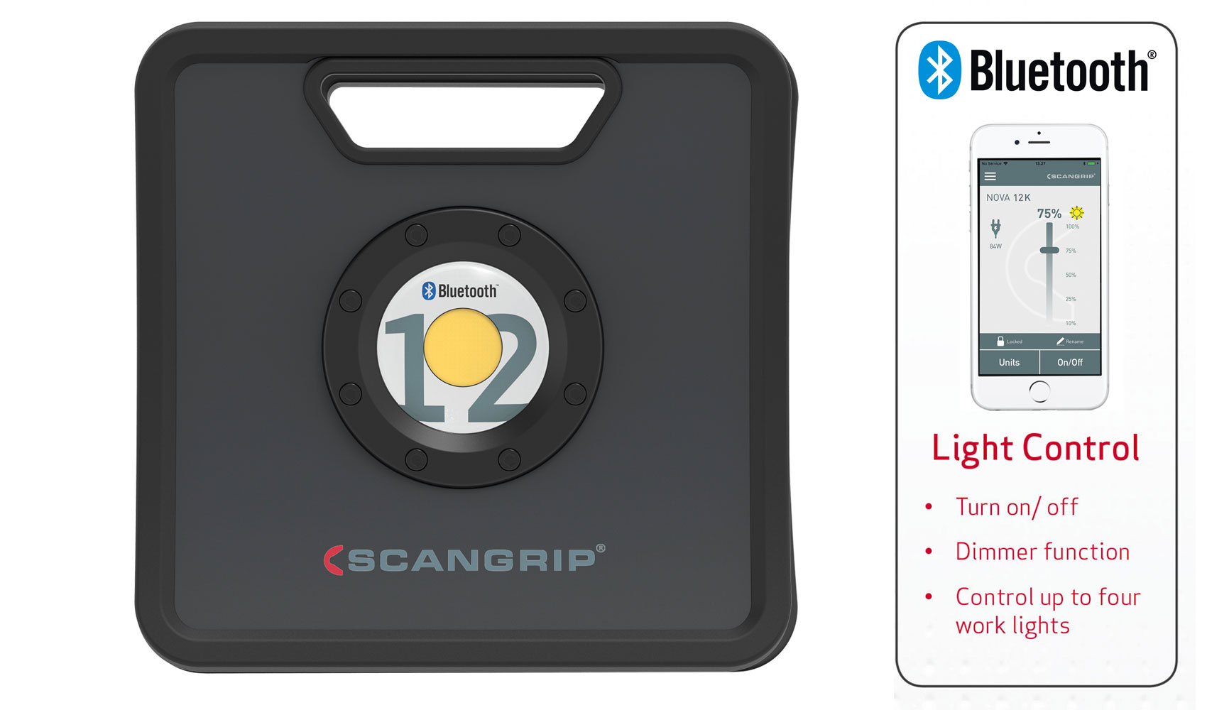 Scangrip NOVA 12K - Bluetooth Light Control