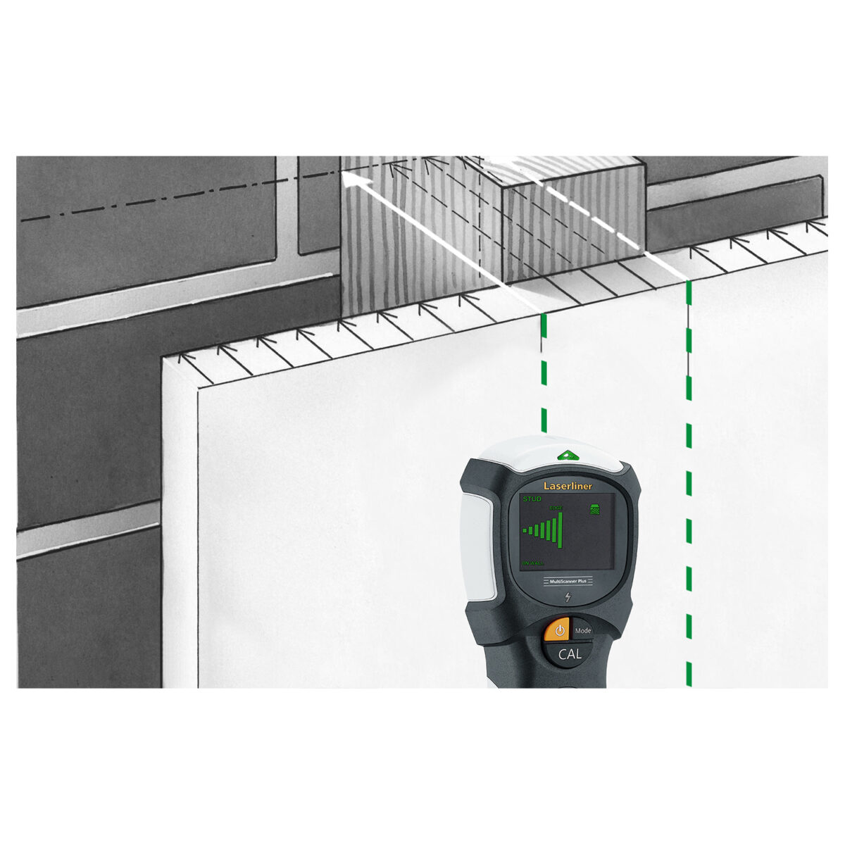 Laserliner Multiscanner Plus - locate drywall objects